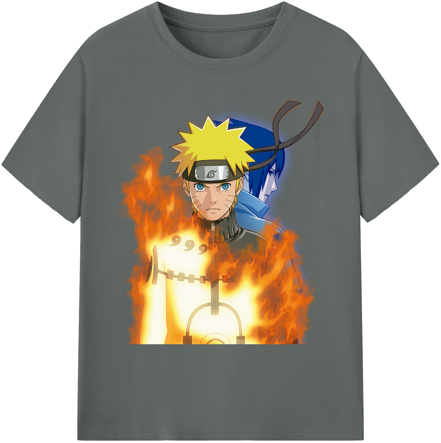 （画像用） NARUTO -ナルト- うずまき ナルト Uzumaki Naruto 綿100％ メンズ半袖Tシャツ｜肌触りやわらか＆通気性
